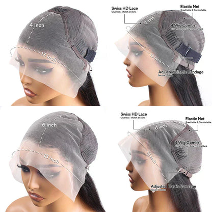 Burgundy Hd Lace Frontal Human Hair Wig